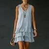Abiti Casual Senza Maniche con Orlo Arricciato per Donna Vestiti Estivi Larghi per Donna Vestiti Estivi per Donna Vestiti Boho per Donna