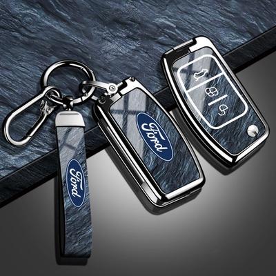 Nowe etui na kluczyk samochodowy z pilotem do Ford Fiesta Ecosport Zkładany Fiesta Focus 2 Ecosport Kuga Escape Falcon B-Max C-Max Eco