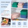3Size Silicone Food Storage Containers Hard-Shell Silicone Bento Lunch Box Container with Lids Microwave Dishwasher Freezer Safe