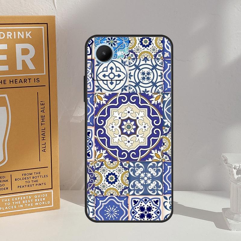Moroccan Tile For Realme GT 6 6T 5 GT7 Pro C67 C75 C61 C55 C53 C51 C21Y C25S 10 11 12 13 14 Pro Plus Case