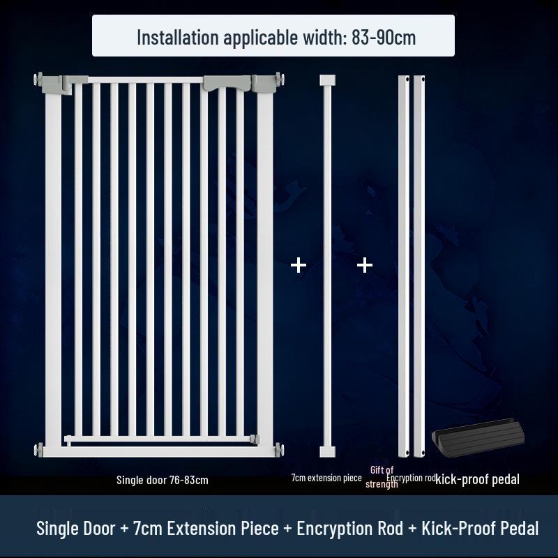 Cat Door Barrier: Auto-Close Pet Gate for Indoor, Balcony, or Stairway - No Drilling Needed