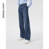 LANZI Women's High-Waist Straight Wide-Leg Jeans