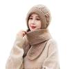 Knitted Beanie Hat Scarf Windproof Neck Warmer Winter Ear Protection Cap  Women