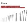 25PCS 0.5mm-3mm Micro HSS Small Twist Drill Bit Set Mini Precision Twist Drill Hand Tool For Hobby Crafts Jewelry Watch Making