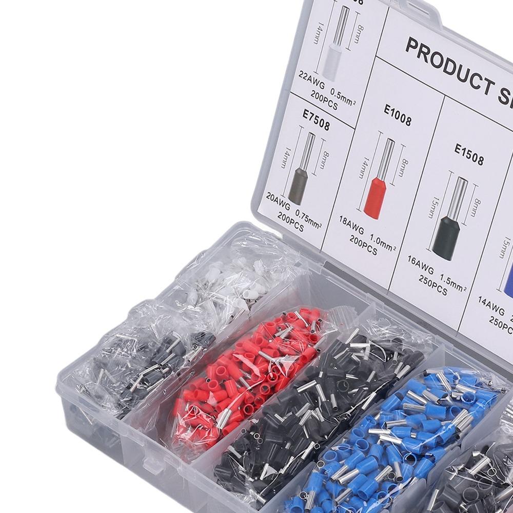 1200 Pcs 0.5mm-10mm Wire Ferrule Terminal Kit 22 AWG To 8 AWG Ferrule Crimping Kit DIY Projects