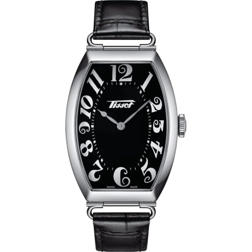 

Tissot Heritage Porto Watch with Leather Strap, T1285091605200, Black Dial