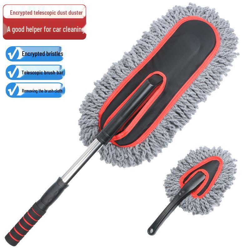 Microfiber Retractable Car Brush Wax And Duster For Cleaning And Dust Removal