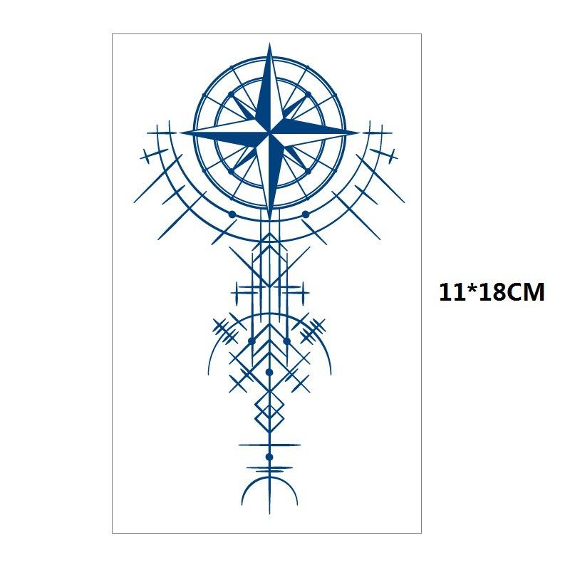 Herbs Gradual Change Jellyfish Planet Feather Snake Big Pattern Geisha Slowly Color Simulation Water Transfer Tattoo Sticker