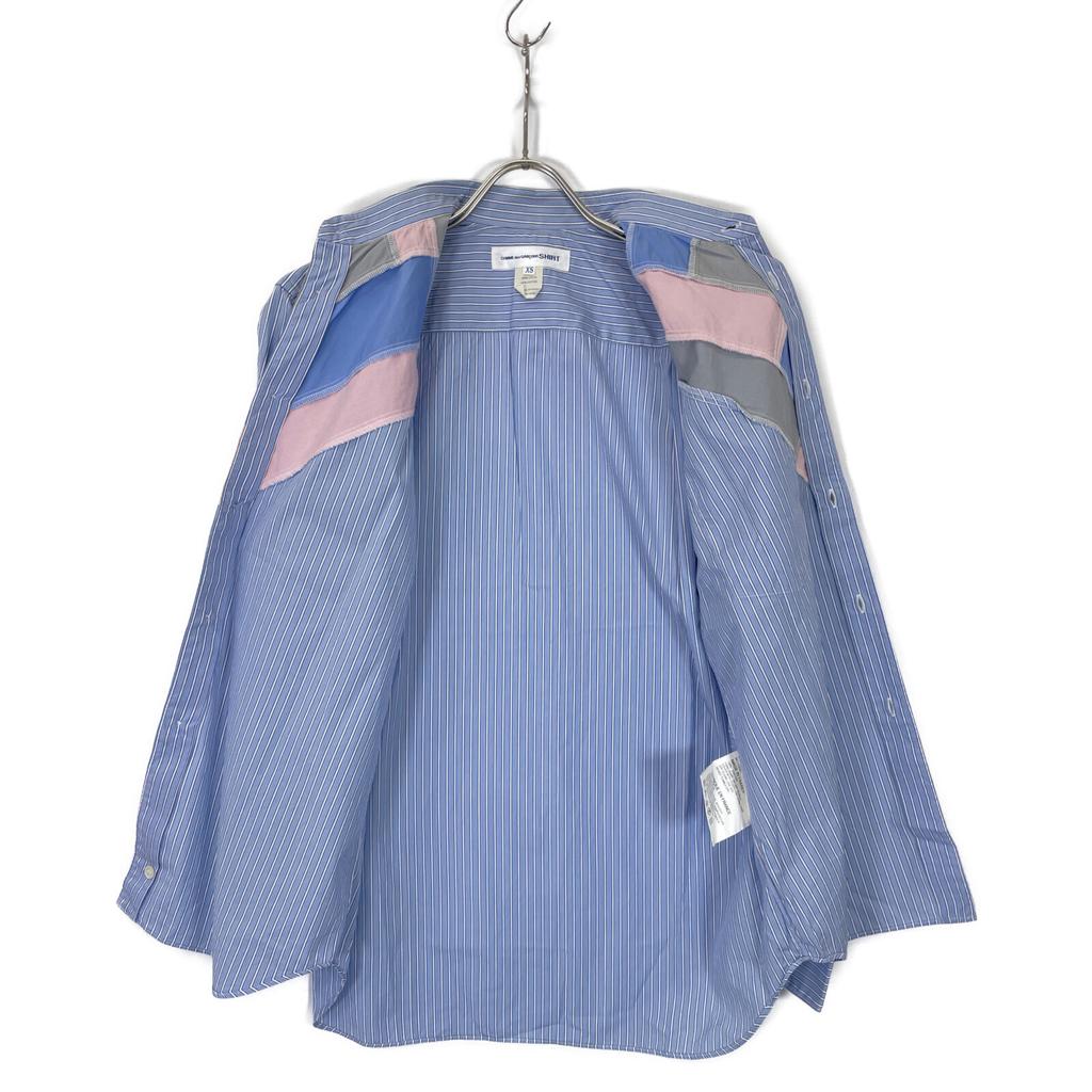 COMME des GARCONS SHIRT W17051 Striped shirt with switching tops XS multicolorUsed