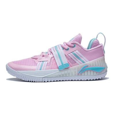 Li Ning Fury Casual Comfortabel Ademend TPU Schokabsorptie Ondersteuning Lage Top Basketbalschoenen Heren sneaker Lichtroze ABFT019-6