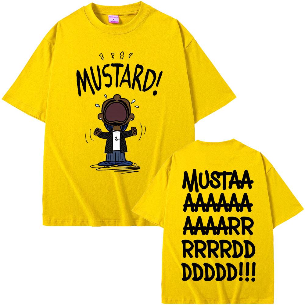 Rapper Kendrick Lamar Not Like Us Mustard Funny Print T-shirts Men Women Hip Hop Popular Music T-shirt Men's Oversized T Shirts