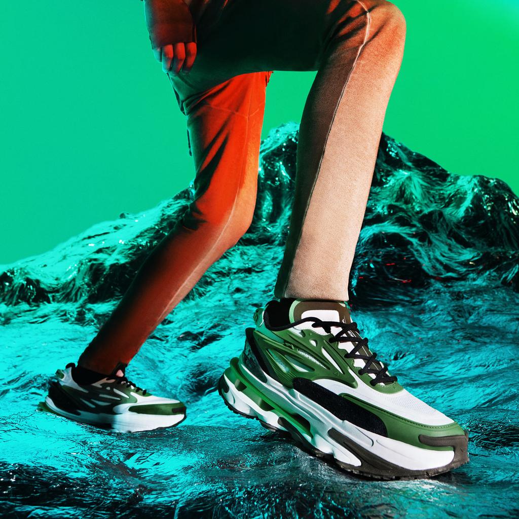 New LiNing CF Xingshan Version 2 Slip Resistant, Abrasion Resistant, Lightweight Low Top Casual Shoes Men's White Green AGLR285-5