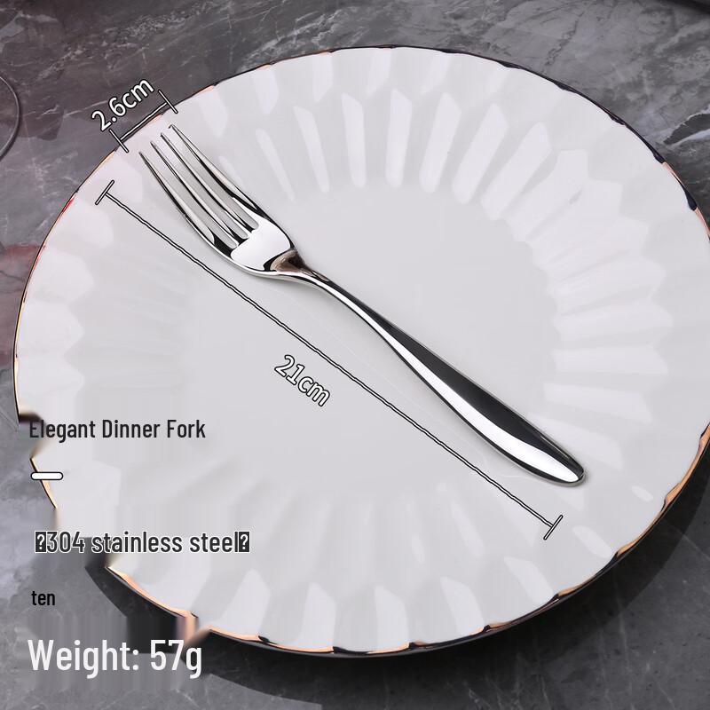 ZISIZ Light Luxury Stainless Steel Western Cutlery Set