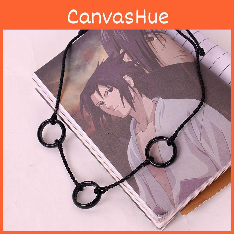 Modische Anime Naruto Uchiha Itachi Halskette mit einzigartigem Drei-Ringe-Anhänger
