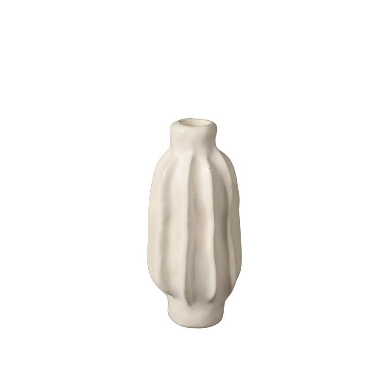 Stiller Wind Creme Keramik Kerzenständer Mittelalterlich Modern Einfacher Kerzenständer Tisch Restaurant Blockhaus Dekoration