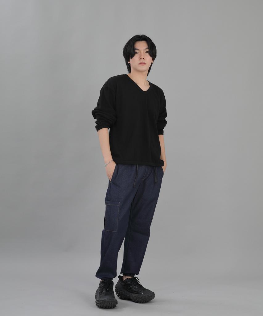 Seinteukeulu In-House Cargo Jogger Pants Ihc-359 Indigo Denim Brs
