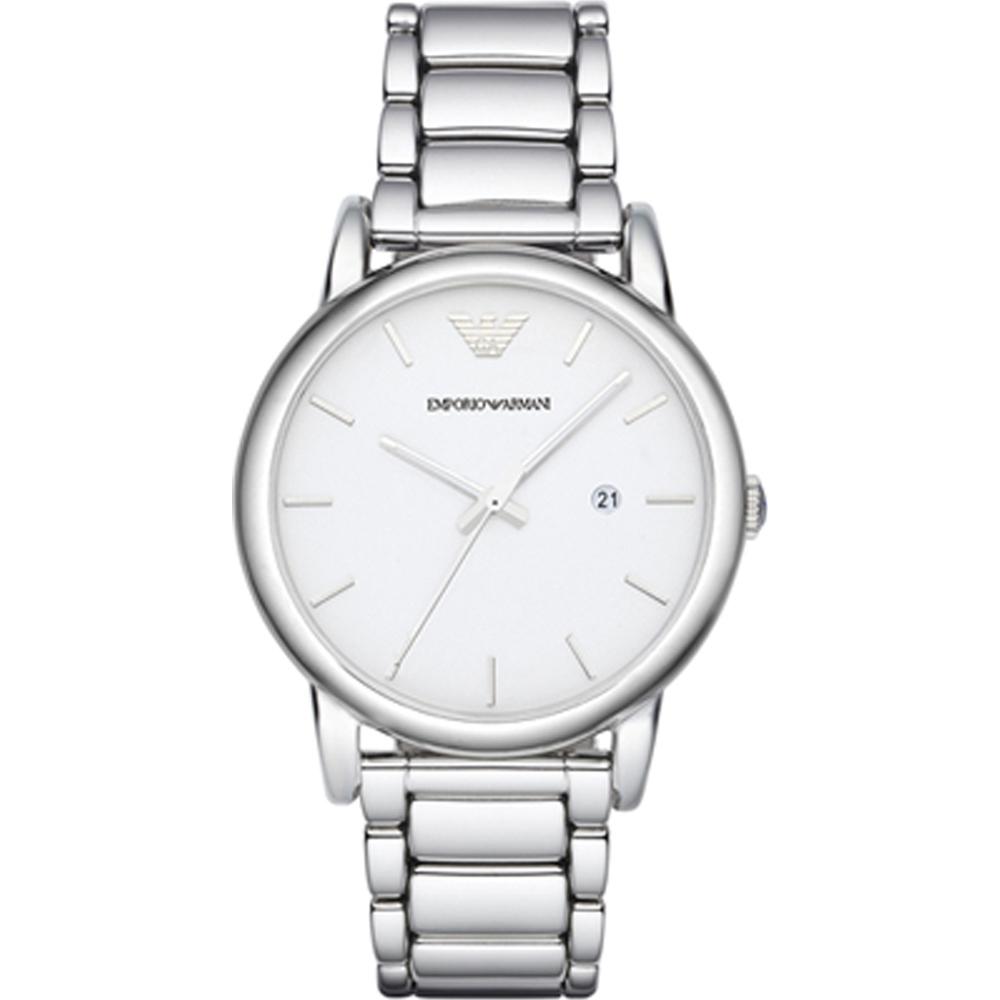 

Emporio Armani Historical Collection White Metal Men s Quartz Analog Watch with Date AR1854 белый