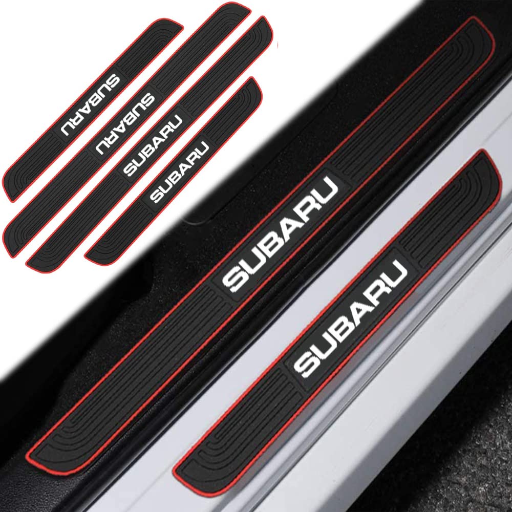 

XITER Subaru Universal Side Step Guard/Scuff Plate for Car Door Molding, Double-Sided Tape Included, Easy Installation, Set of 4