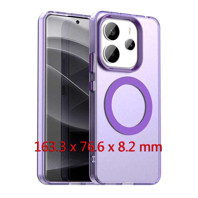 Magnetic Adsorption Wireless Charge Case For Redmi Note 14 4G Transparent Back Case Redmi Note 14 4G Case For Redmi Note 14 4G