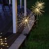 LED Solar Firework Dandelion Lights - Colorful, Waterproof, Copper Wire String Lights for Outdoor Use