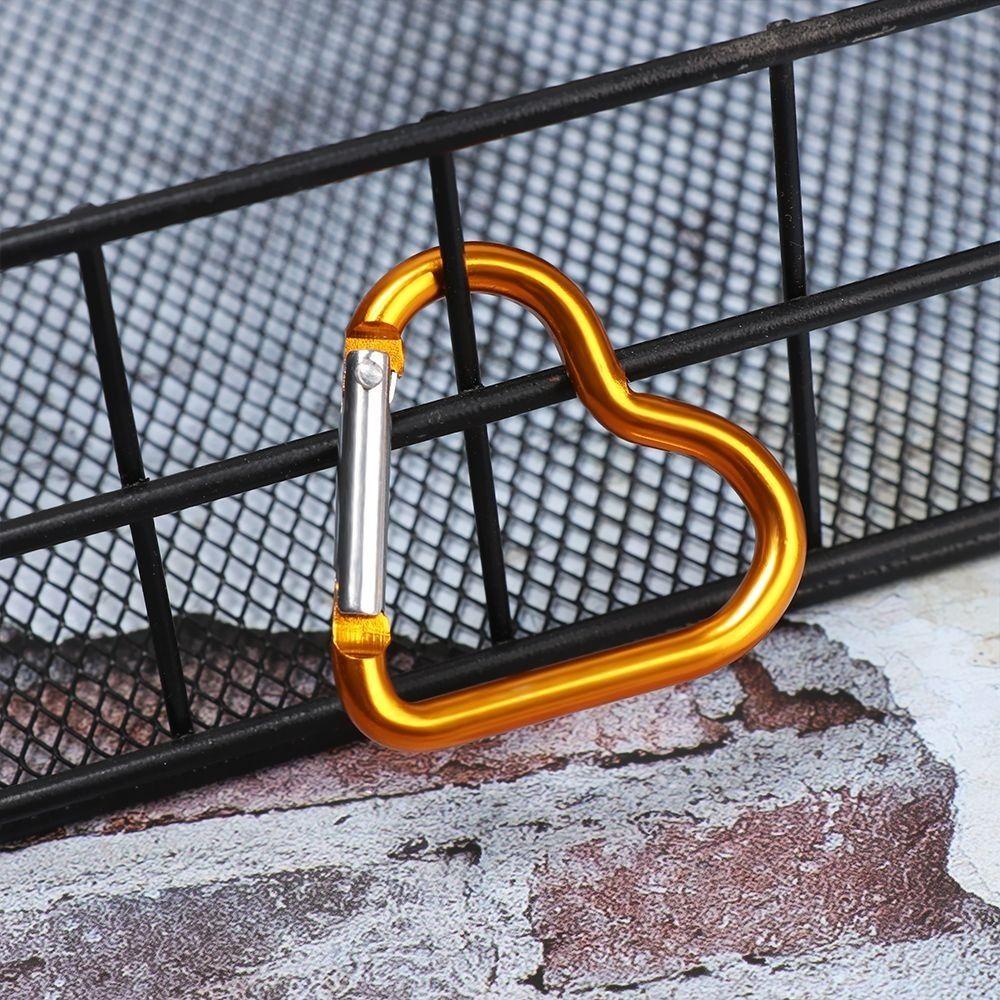 15 ks karabina s rychlým uvolněním ve tvaru srdce, hliníková slitina, elektroforéza, venkovní sportovní přezka, multifunkční, bezpečná, na batoh