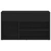 Entryway Shoe Bench, Open-type Shoe Storage Changing Bench, Black, 60 X 30 X 45 Cm