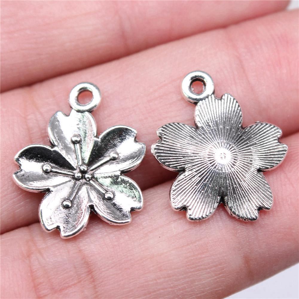 Charms Small Flower Pendants Wedding Jewelry Findings QC116