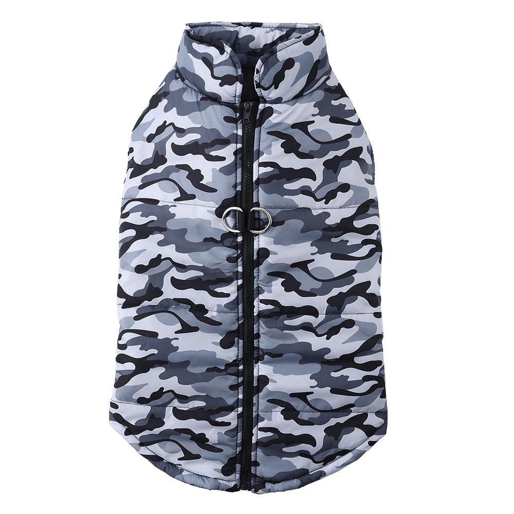 

4XL-6XL Large Dog Jacket Clothes Winter Waterproof Coat For Big Dogs Vest Costume Camouflage Print Golden Retriever Pet Overalls 4XL черный серый