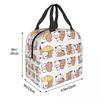 Bubu Dudu Bear And Panda Insulated Lunch Bag for Kids School Cooler Thermal Food Box Tote Portable Lunch Boxes Container