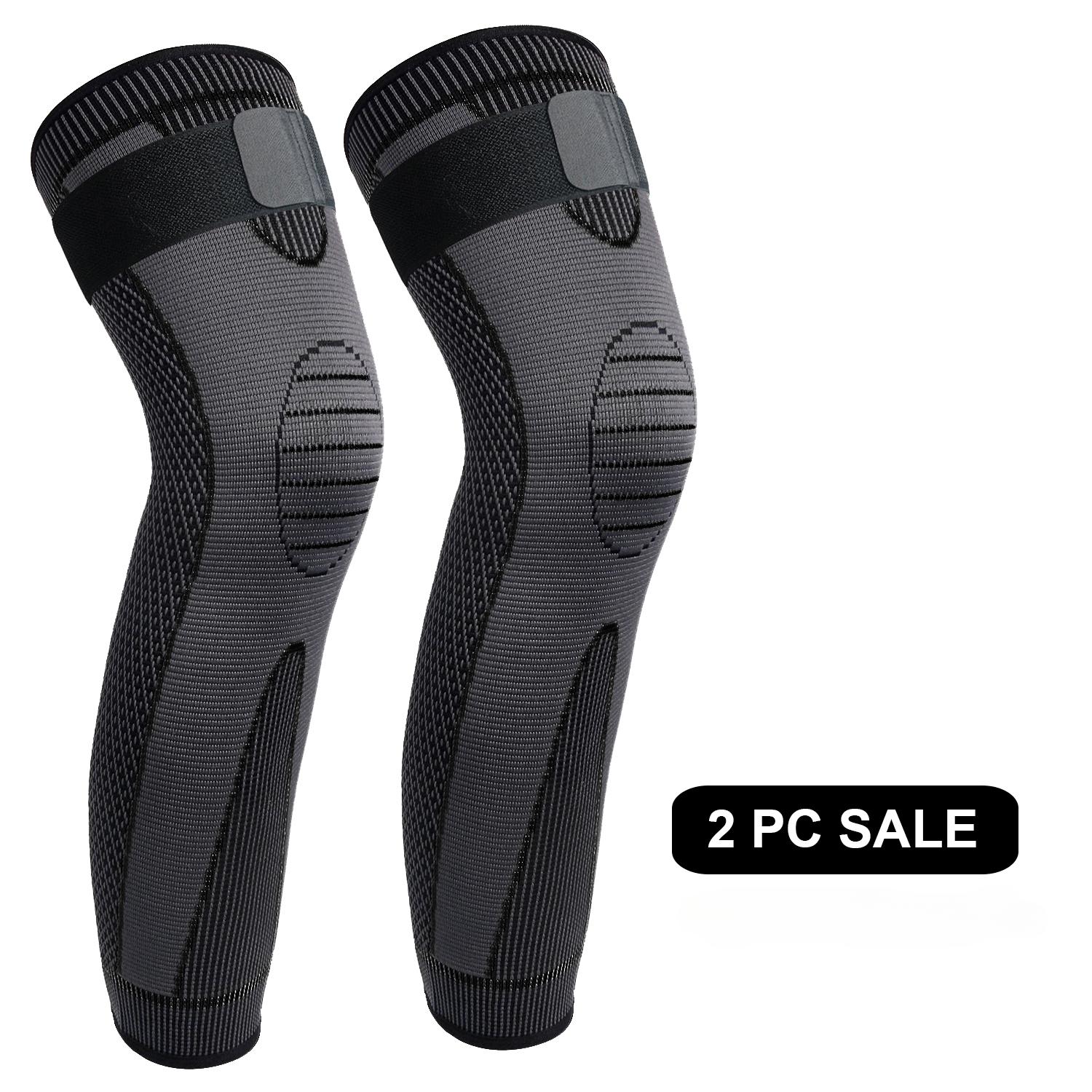 

1Two-Piece Collection Elasticity Protector Athletic Activities Elastic Compression Sleeve Support Sleeves Long Knee Brace Knee High Practical Use M