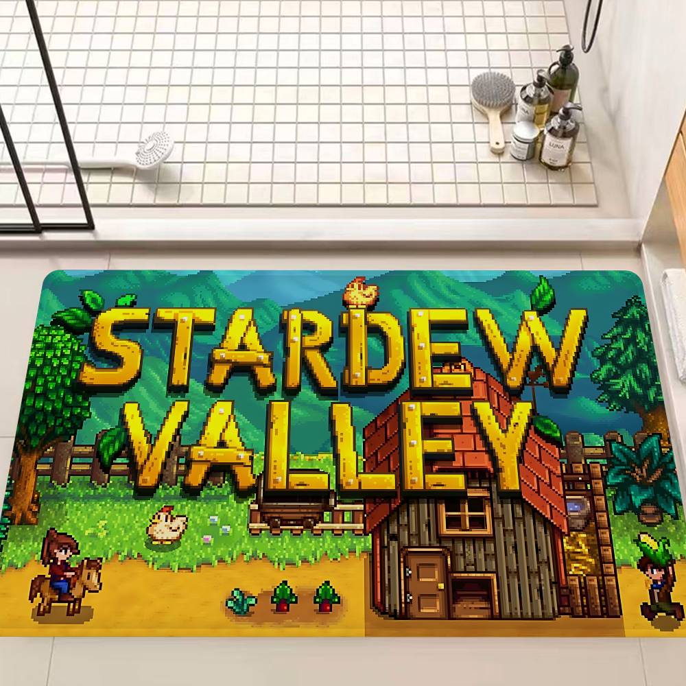 

Farming Game S-Stardew V-Valley Entrance Door Mat Washable Non-Slip Living Room Sofa Chairs Area Mat Kitchen Welcome Doormat 40x60cm