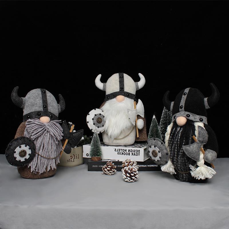 

Гном Лялька Вікінг Гном Воїн Лялька Гном Різдво Гноми Плюшева лялька Різдвяний декор ляльки сірий