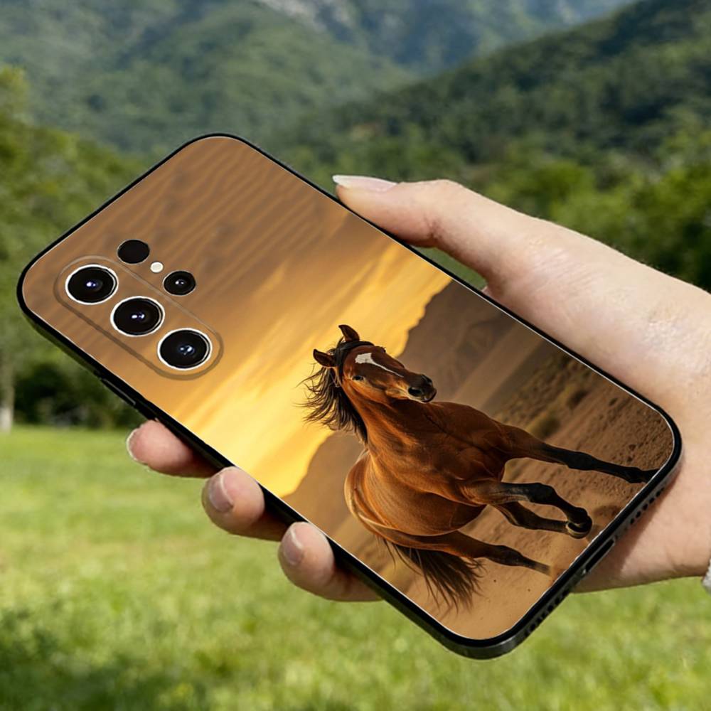 

Beautiful Elegant Brown Horses Phone Case For Samsung GalaxyA56,36,26,16,76,55,35,25,15,54,34,24,14 Ultra Protective Phone Shell 3 Samsung A10 A10S