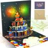 3D Light Music Birthday Card Pop Up Happy Birthday Card Fireworks Birthday Greeting Cards Happy Birthday Party Gift Message Card