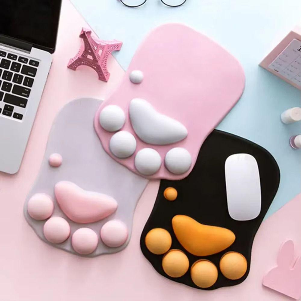 Hand Guard Gaming Mouse Pads Cartoon Mouse Wrist Pad Creative 3D Cat Paw Mouse Pad  Office Desk