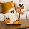 Ghost Pattern Pumpkin Ghost Ornament Handmade Halloween Pumpkin Ornament  Party Supplies