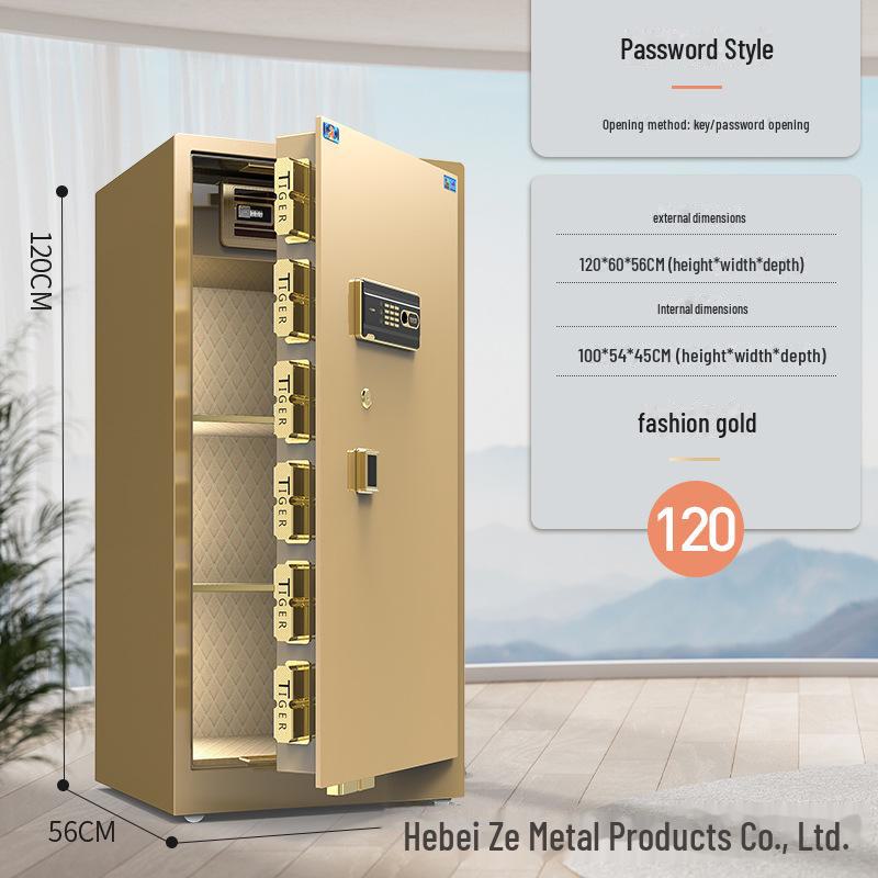 Tiger Brand All-Steel Fingerprint Safe for Home/Office - Anti-Theft Small Safe Deposit Box