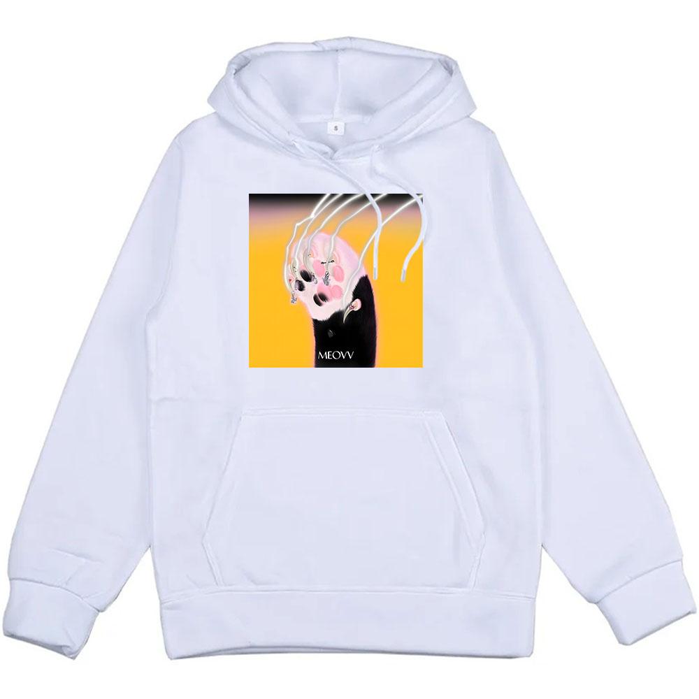 Kawaii Women Clothes Girls Band Meovv Meow Sweatshirts Winter Casual Warm Hooded Pullovers Moletom Cute Print Hoodies