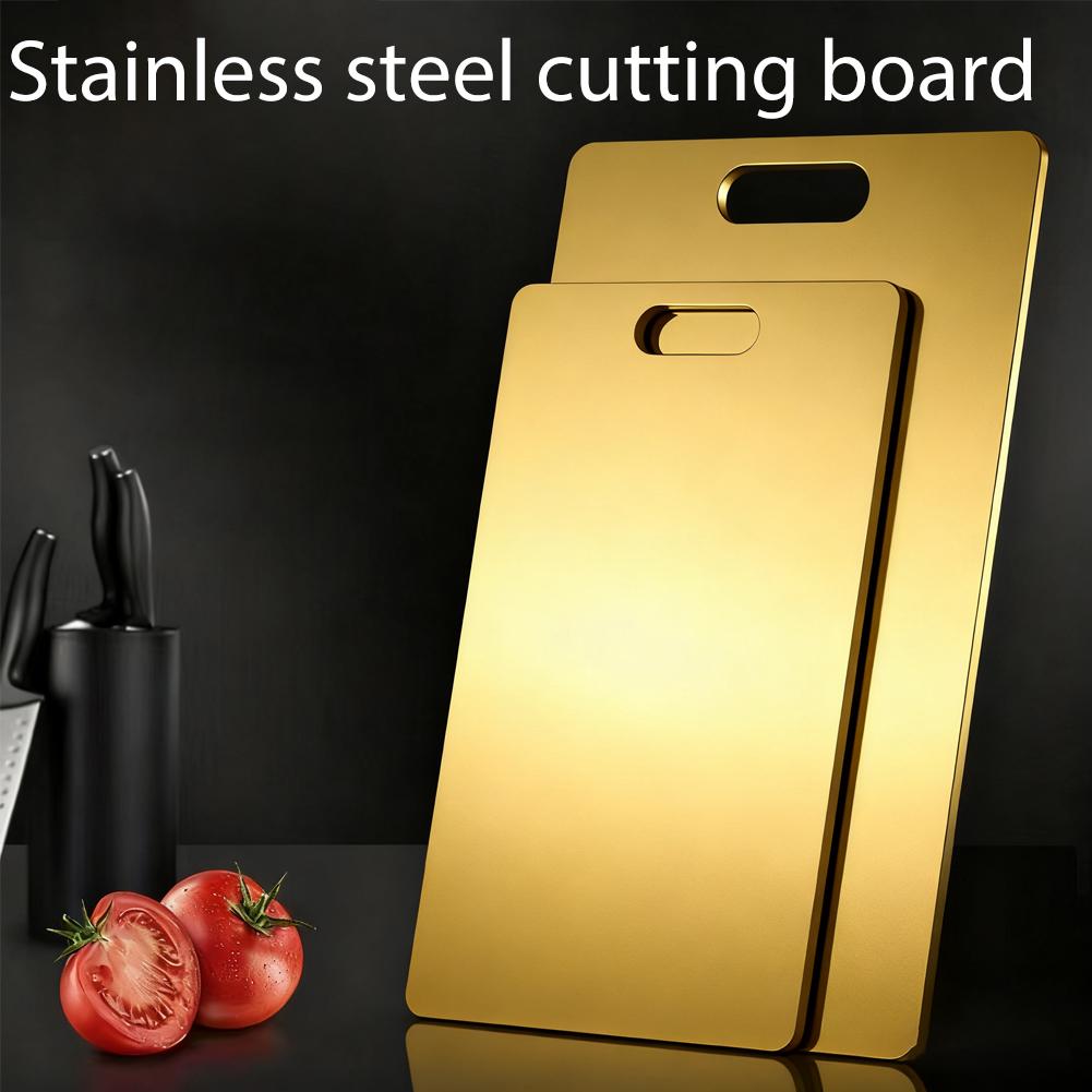 Titanium Cutting Boards for Kitchen Stainless Board 304 Steel Thickened Double Sided Food Grade Portable Fruit Meat Chopping