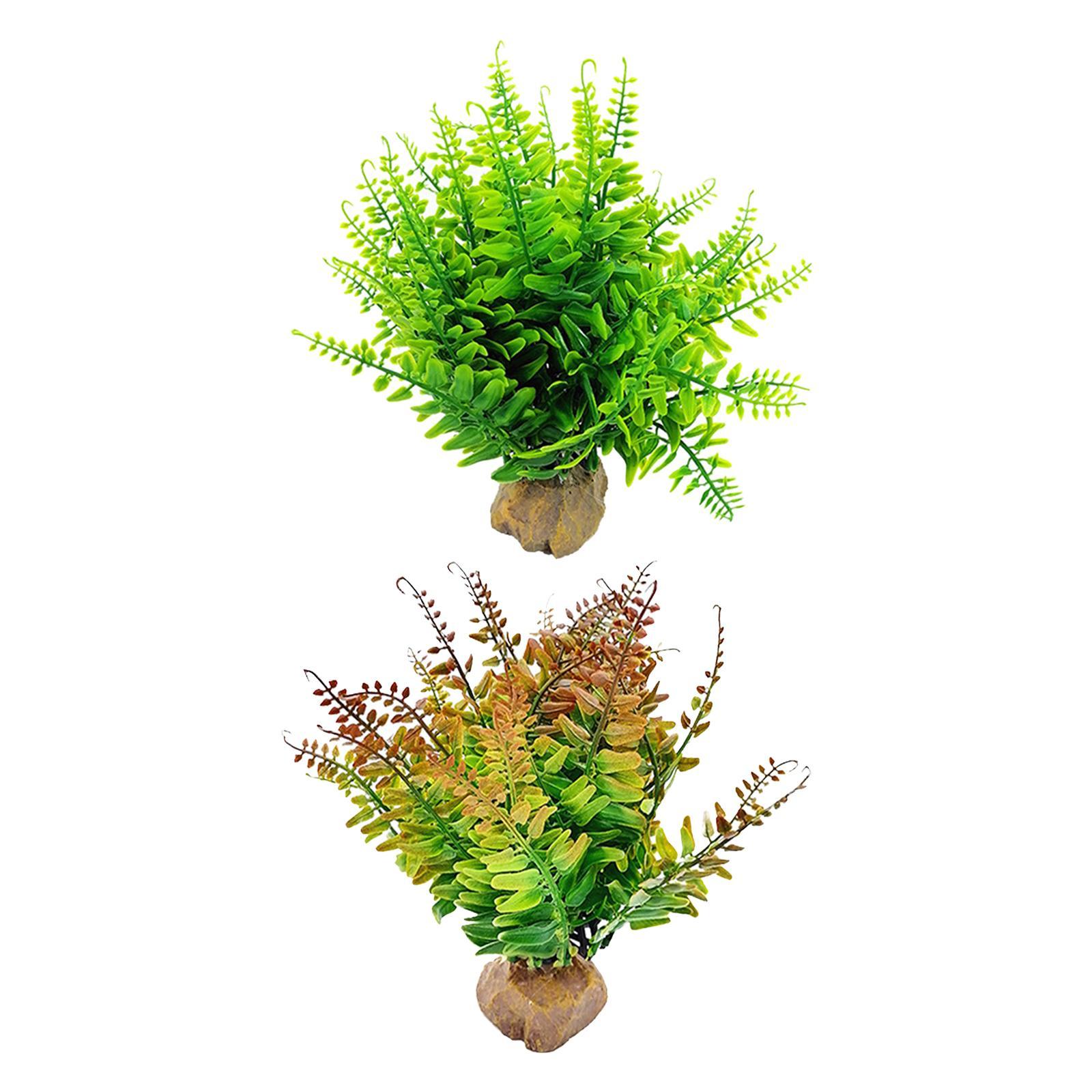 Artificial Plants Fish Tank Decoration Easy Maintenance Artificial Stems 25x22x21.5cm