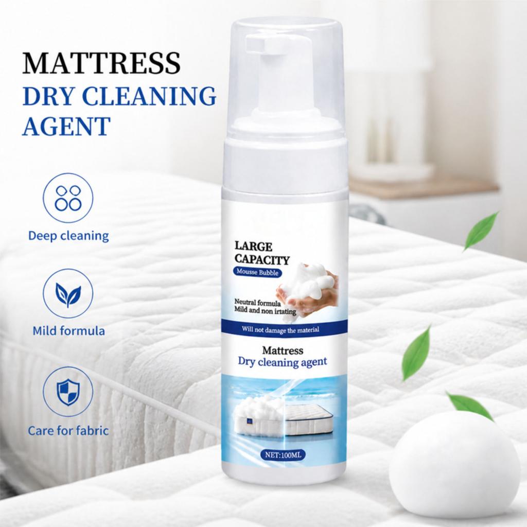 Matras Stoomreiniger 100ml Schuimreiniger Neutrale Formule Mild Niet-Irriterend Geschikt voor Stoffen Bekleding en Beddengoed Oppervlakken