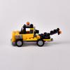 Road Rescue Vehicle Building Block Trailer Car Model Assembly Toy Compatible Small Particle Set