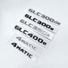 3D Chroom Zwarte Letters GLC300de GLC300e GLC350e GLC400e 4Matic Embleem voor Mercedes Benz GLC X253 Auto Kofferbak Logo Sticker