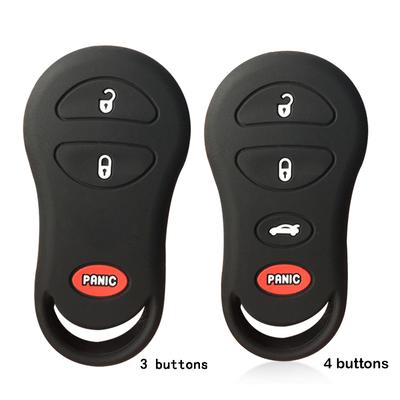 Silicone Remote Car Key Case Cover for Chrysler Grand Voyager PT Cruiser Sebring Jeep Liberty Dodge Transmitter 3/4 Button Fob