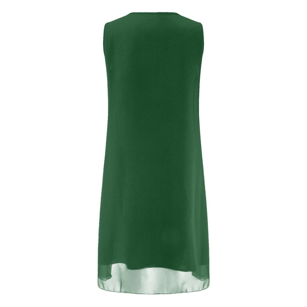 Sleeveless Boho Dress For Women Casual Loose Fit Summer Sundress Solid Dress