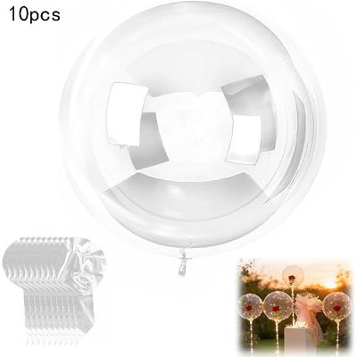 10pcs Clear Bubble BoBo Balloons for Stuffing, Party Decorations, Photo Shoot