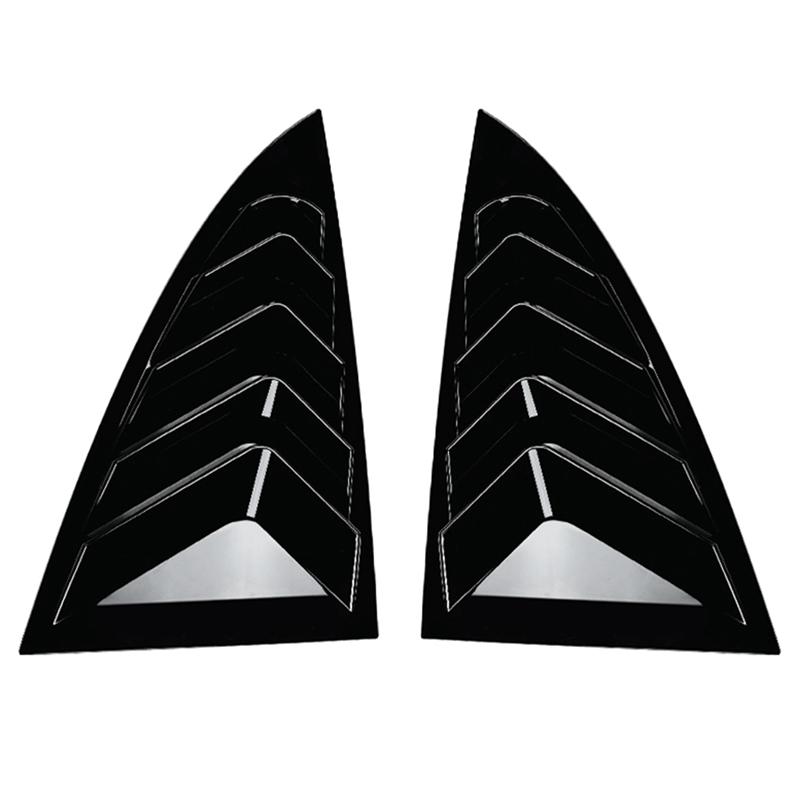 A28G-For Tesla Model 3 Highland 2024+ Rear Side Window Louvers Air Vent Scoop Shades Cover Blinds Spoiler Parts Gloss Black