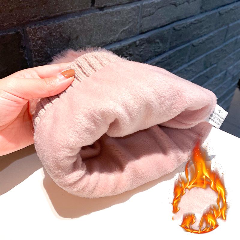 Luer for kvinne mann vinter strikket varme duskhatter jenter stripe kasjmir luer dame utendørs tykk lue femme