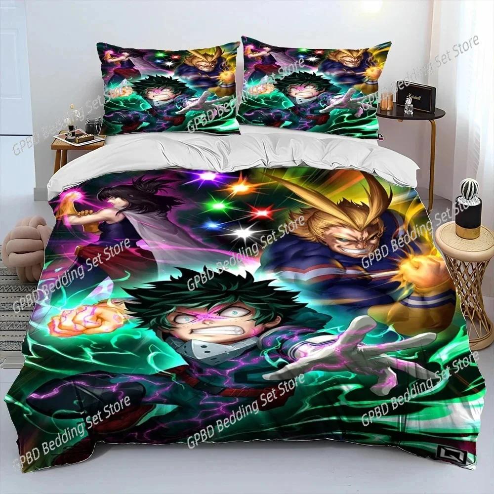 

Anime My Hero Academia Izuku Deku Bedding Set 3D Printed Suitable For Bedroom Duvet Cover Set With Pillowcases Kids Home Textile EU Single(135*200cm)3pcs