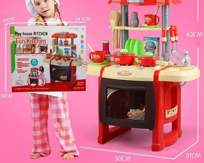 Mateřská škola K1 Domeček pro panenky Kuchyňský a Stolní nádobí Set
